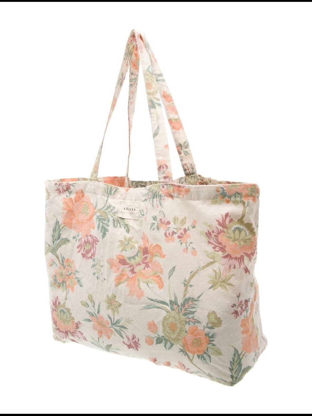 Sezane Floral Canvas Tote